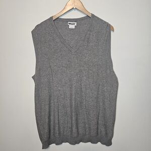 Brady Men Gray V-Neck Sleeveless Sweater Vest Large NWT